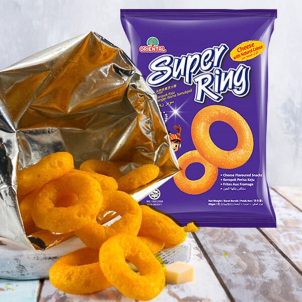 Super Ring Perfect Combination of Crunch and Cheese Flavor  10 x Mini Packs Halal