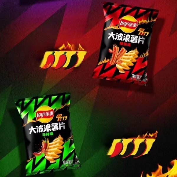 New 70g Lays Potato Chips Buldak Noodles Spicy Strips Flavor