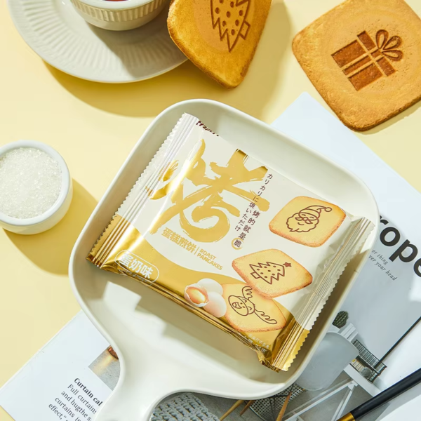 Superiorly Flavorful Egg Milk Biscuits Yummy Baked Cookies Unique Patterns Sweet Sugar Wafer Type for Afternoon Tea Leisure Bulk