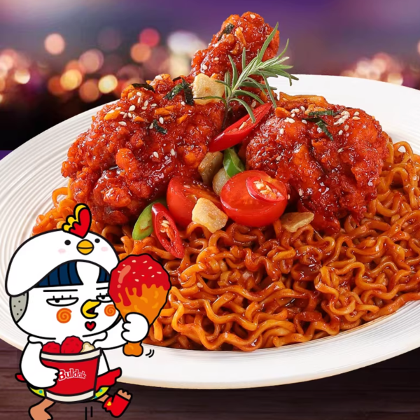 Korean Style Sweet Spicy Fried Chicken Flavor Instant Turkey Noodles Low Carb Box Bag Mixed Turkey & Ramen