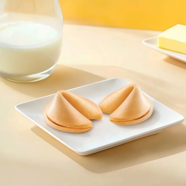 Asian Snacks Hot Selling Fortune Biscuits with Different Fun Meaningful Text Exotic Snacks Custom Sweet Cookies 100g