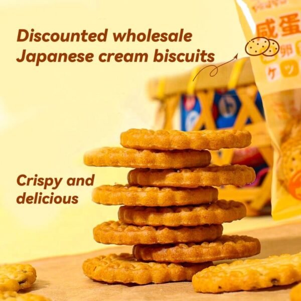 Worldwide Delivery 25g Japanese Round Shape Biscuits Exotic Snacks Sea Salt Round Cracker