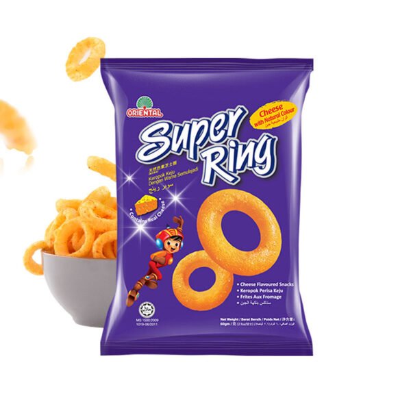 Super Ring Perfect Combination of Crunch and Cheese Flavor  10 x Mini Packs Halal